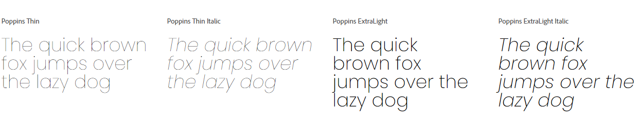 WordPress website font Poppins