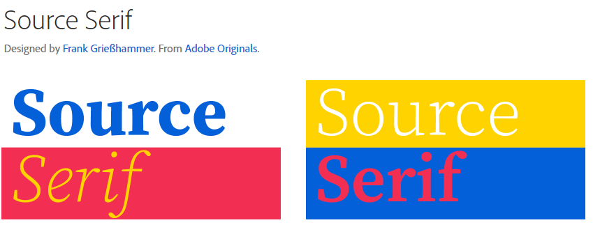 Source serif website font