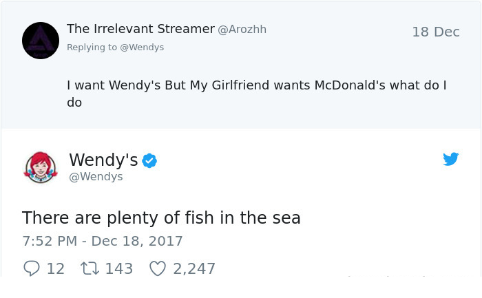 Twitter post Wendy