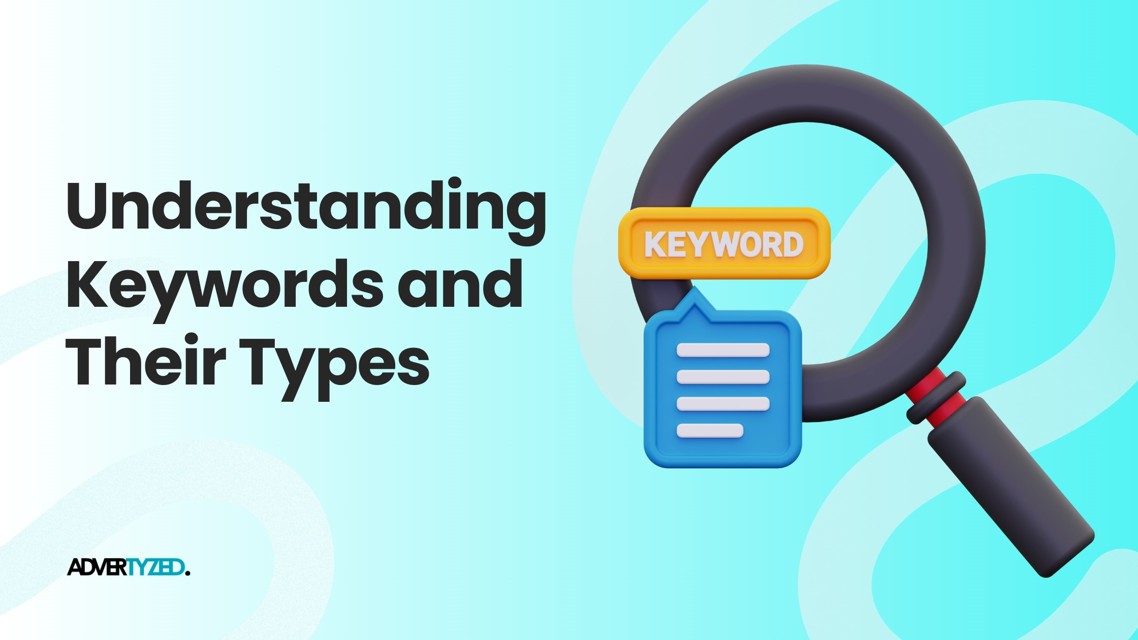 Keywords and their types by Advertyzed